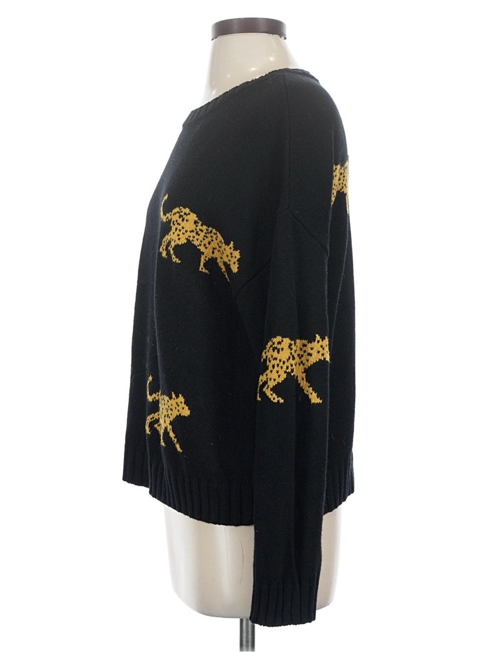 Rails Perci Sweater in Black Jungle Cat Print | Size Small - Picture 7 of 14